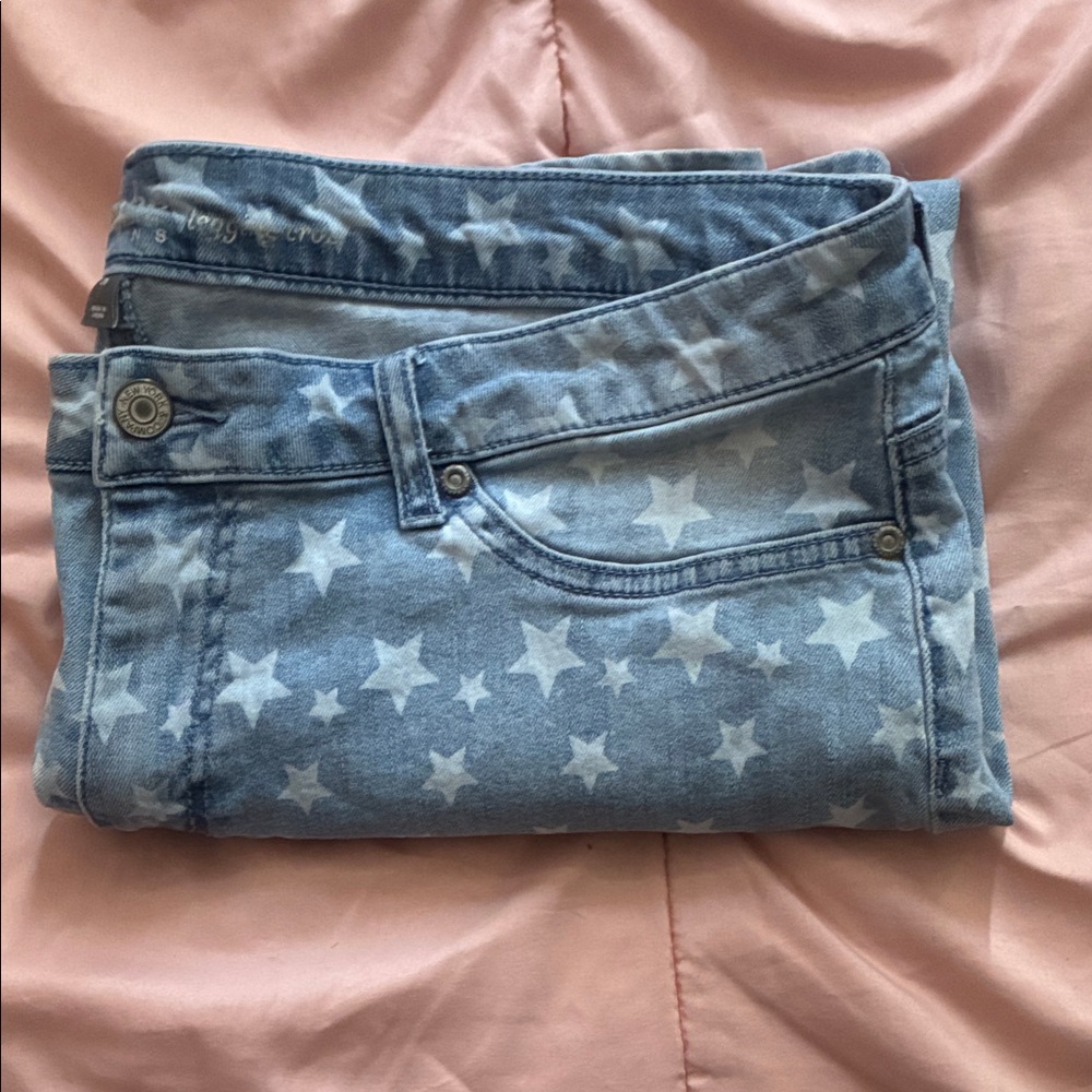 Soho Light Blue Star-Print Skinny Jeans
